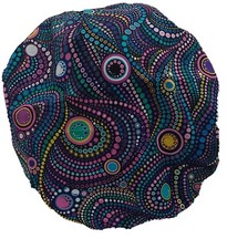 Bouffant surgical scrub hat cap women purple blue pink pearls chains