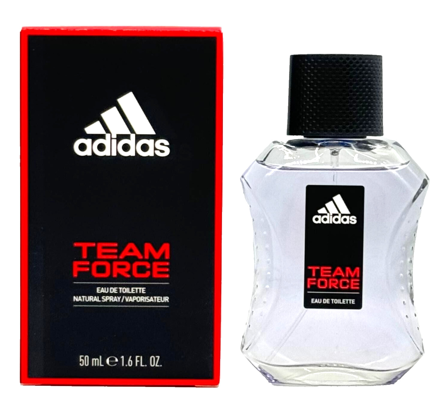 Туалетная вода-спрей для мужчин Adidas Team Force 1,6 унции НОВАЯ В КОРОБКЕ, 100% ПОДЛИННАЯ