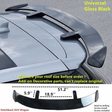 Universal Glossy Black Gt-style Rear Roof Spoiler Wing Fits Suv Hatchback Wagon