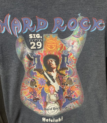 Hard Rock Jimi Hendrix Sig Series 29 2011 Helsinki Graphic Women's T-Shirt Small - Picture 2 of 9