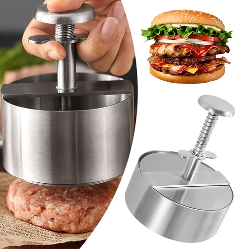 Burgerpresse Edelstahl Hamburger Rindfleisch Patty Maker Grill Antihaft