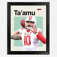 Jordan Ta'amu Framed Sports Art Photo by Thomas Maxwell