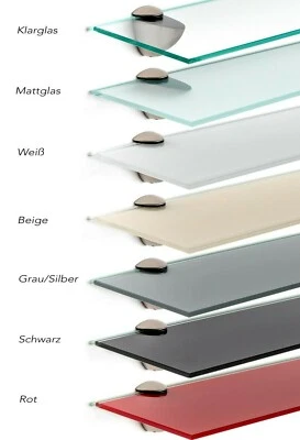 ELISANDO Glas nach Maß Wunschzuschnitt Glasplatte Glasscheibe farbiges Glas Tischplatte