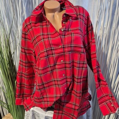 Sheego Damen Bluse Tunika Longbluse rot Kariert Gr. 40 bis 52 Damen (0069) NEU - Bild 1 von 4