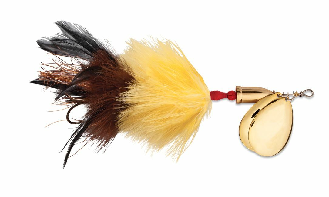 Blue Fox Vibrax Super Bou Tandem Blades - Yellow Brown - 10