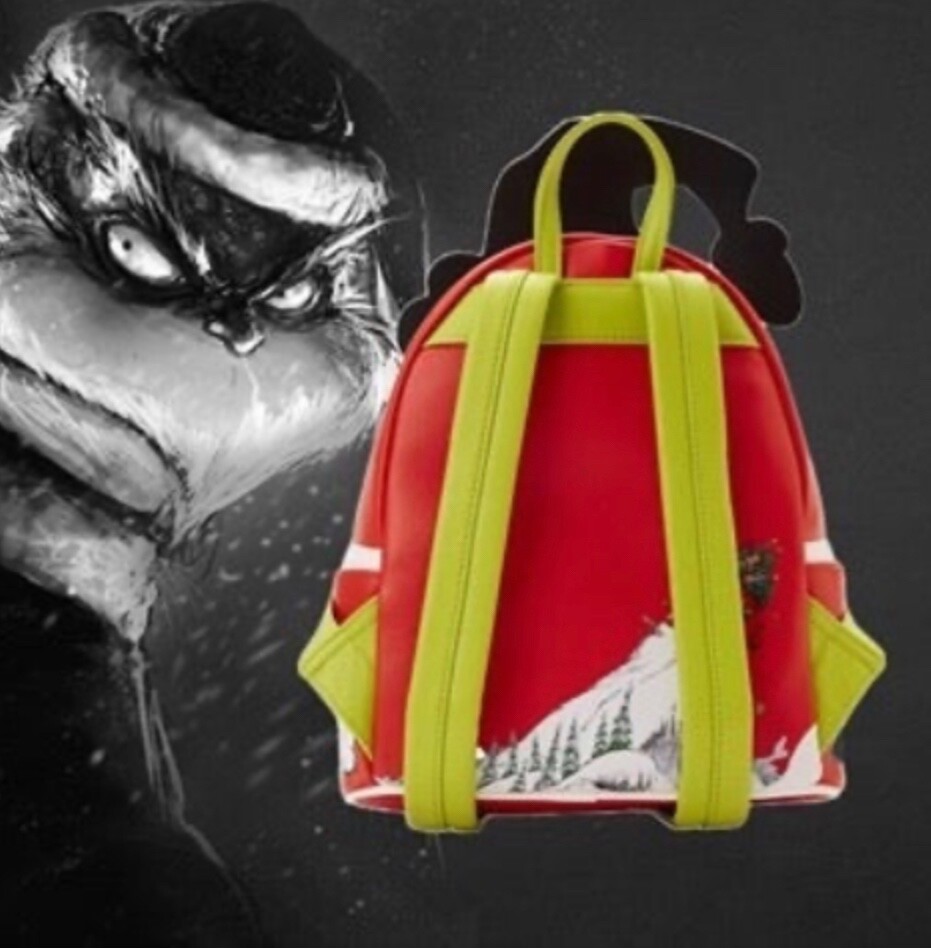 NWT Loungefly Dr Seuss The Grinch lenticular heart backpack Loungefly Dr. Seuss the Grinch Mini Backpack – Lenticular  main image 4