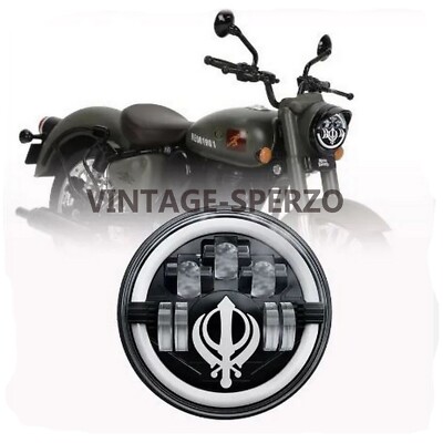 Vintage Headlight For Royal Enfield UNO MINDA Halogen Headlight