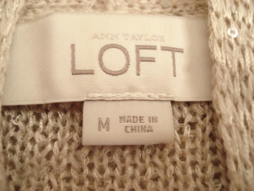 ANN TAYLOR rot beige Pailletten FLORAL CARDIGAN Pullover Oberteil M LOFT blau XS Oversized - Bild 14 von 28