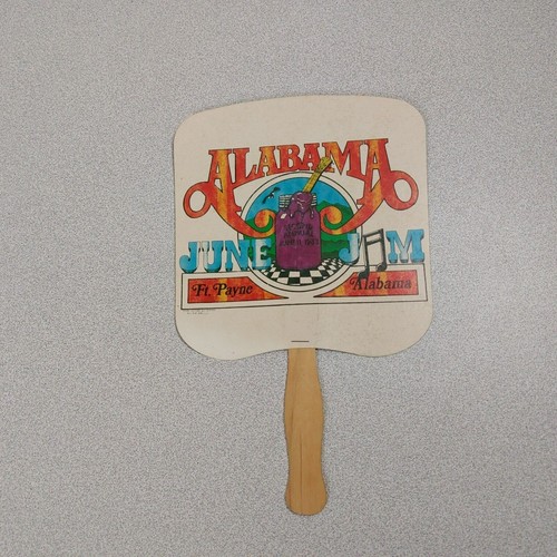 Alabama Band June Jam Ft. Payne Ssouvenir Cardboard Hand Fan 1983