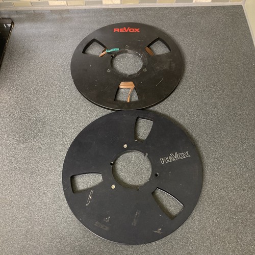 Set of 2 - REVOX Vintage Metal Tape Take Up Reels Large Bore Reel To Reel Audio - 第 1/13 張圖片