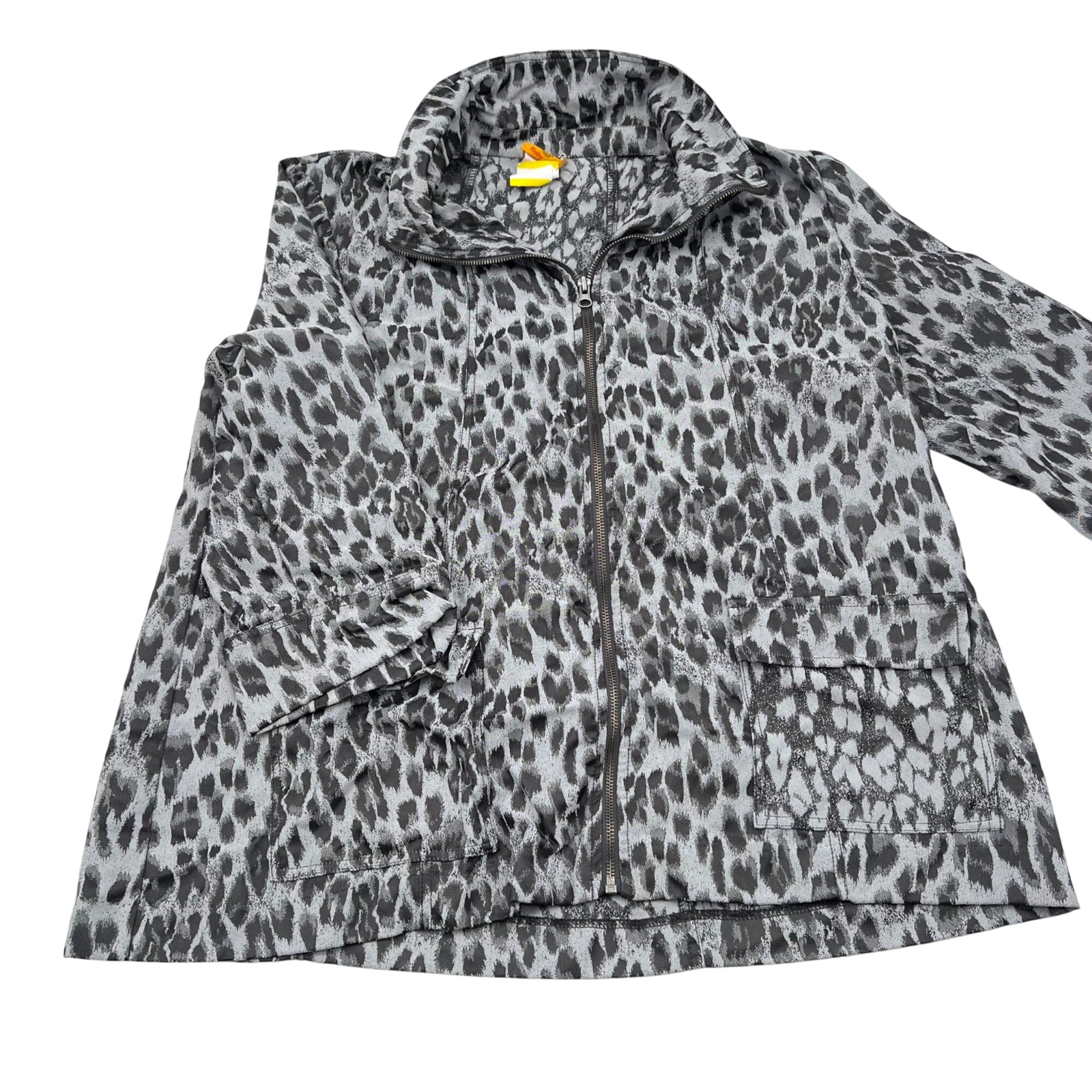 Ruby Rd. Womens Leopard Print Zip-Up Jacket Size … - image 1