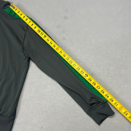 Vintage 00s Nike Track Jacket Mens M Full Zip Gray Green Stripe Running Workout - Picture 10 of 10