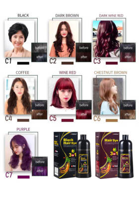 Meidu 3 in 1 Natural Hair Dye Ginger Color Shampoo 500ml- US SELLER