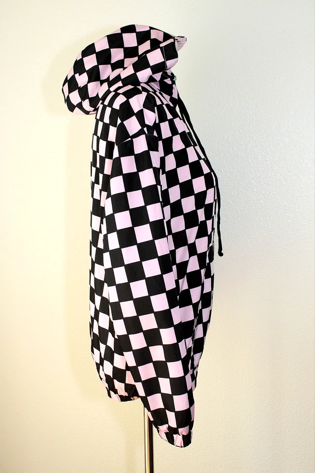 Jaqueta com capuz FOREVER 21 corta-vento 1/4 zíper rosa damas pretas ~ P #03 - Imagem 4 de 4