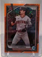 Corbin Carroll Bowman Chrome Orange Mojo Refractor Arizona #/25 Diamondbacks