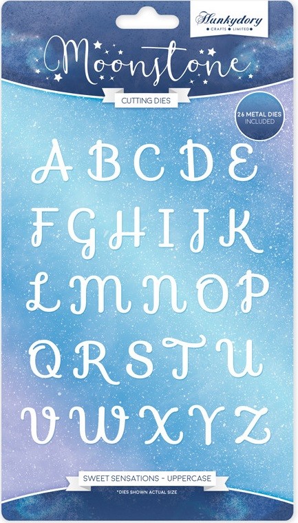 Hunkydory - Moonstone Sweet Sensations UPPERCASE ALPHABET Die Set - 26 Dies