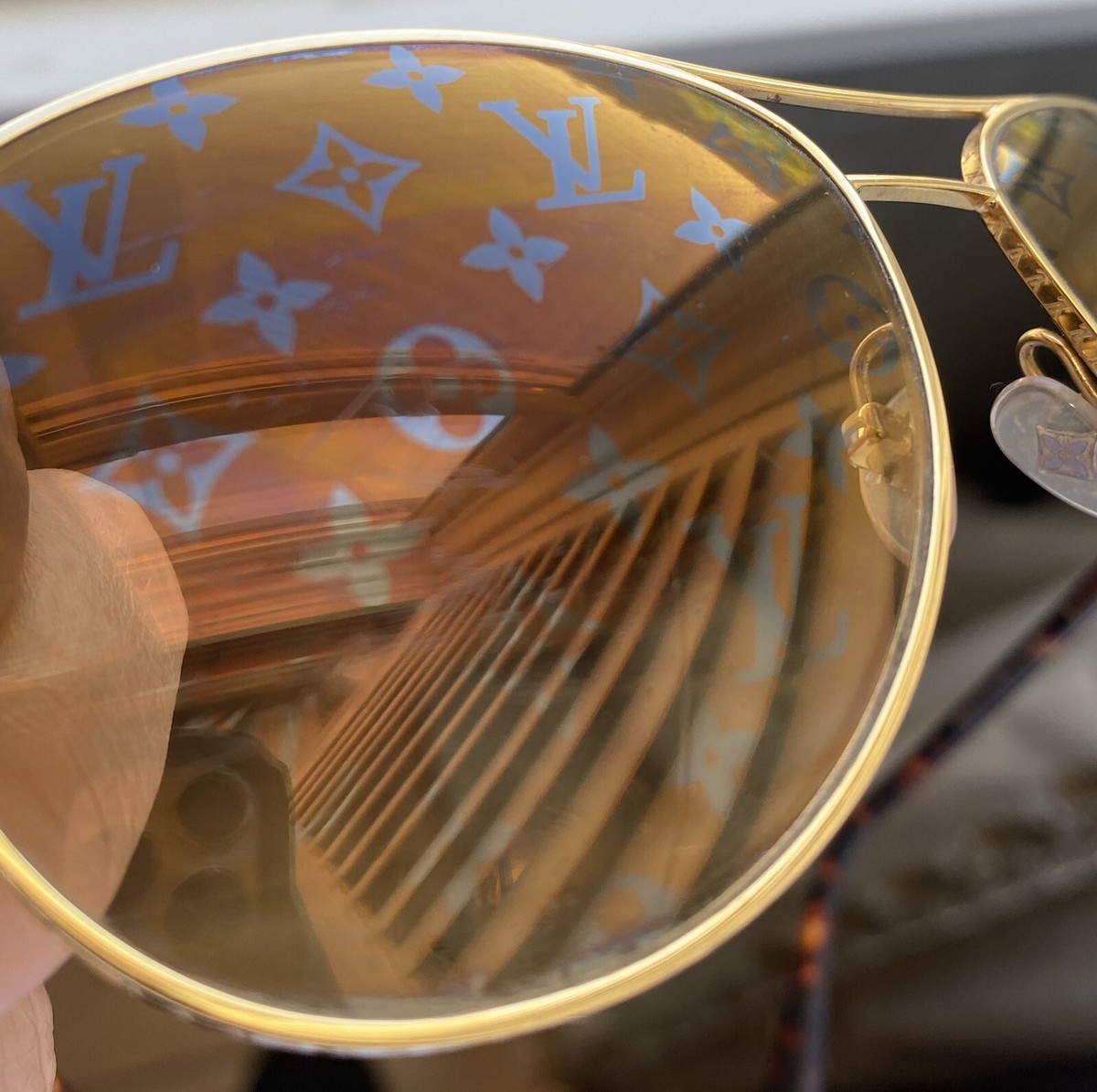 LOUIS VUITTON SUNGLASSES EYEWEAR TORTOISESHELL MONOGRAM LENS 