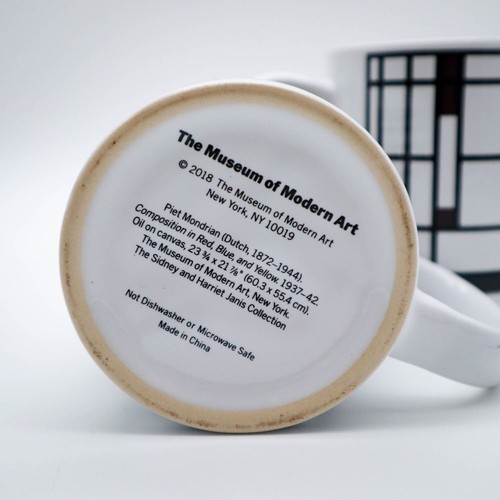 2 Museum of Modern Art MOMA Coffee Mugs Cups Piet Mondrian Color Changing RARE! - Picture 5 of 5
