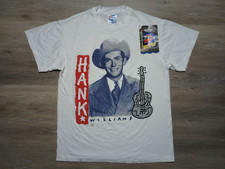 Hank Williams Sr vtg T shirt NOS Country Music Winterland 1993 sz L RARE 2 sided