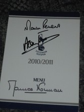 SPURS MENU  SIGNED BY 3 INC ALAN MULLERY,  MARTIN PETERS & MAURICE NORMAN