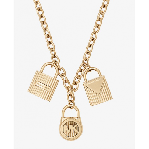 michael kors gold padlock necklace
