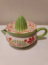 Anthropologie Biscuit Fresh-Squeezed Citrus Juicer With Small Pitcher Green NWOT