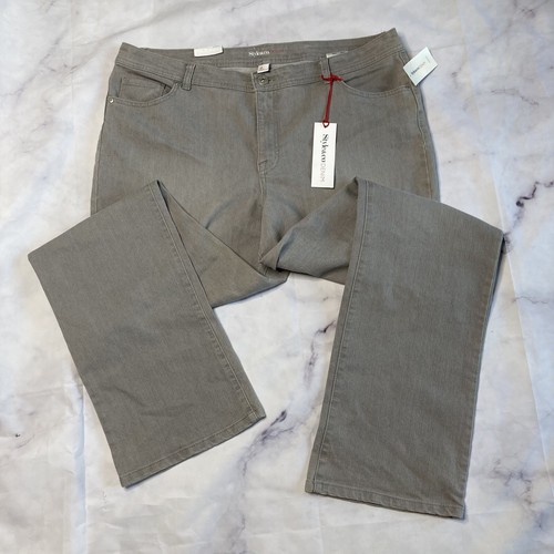 Style & Co kurvige moderne Stiefeljeans Damen Größe 18 grau neu neu mit Etikett J20
