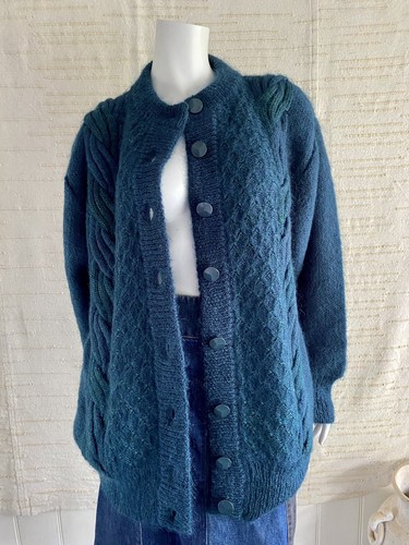 Mohair Blend Knitted Cardigan 