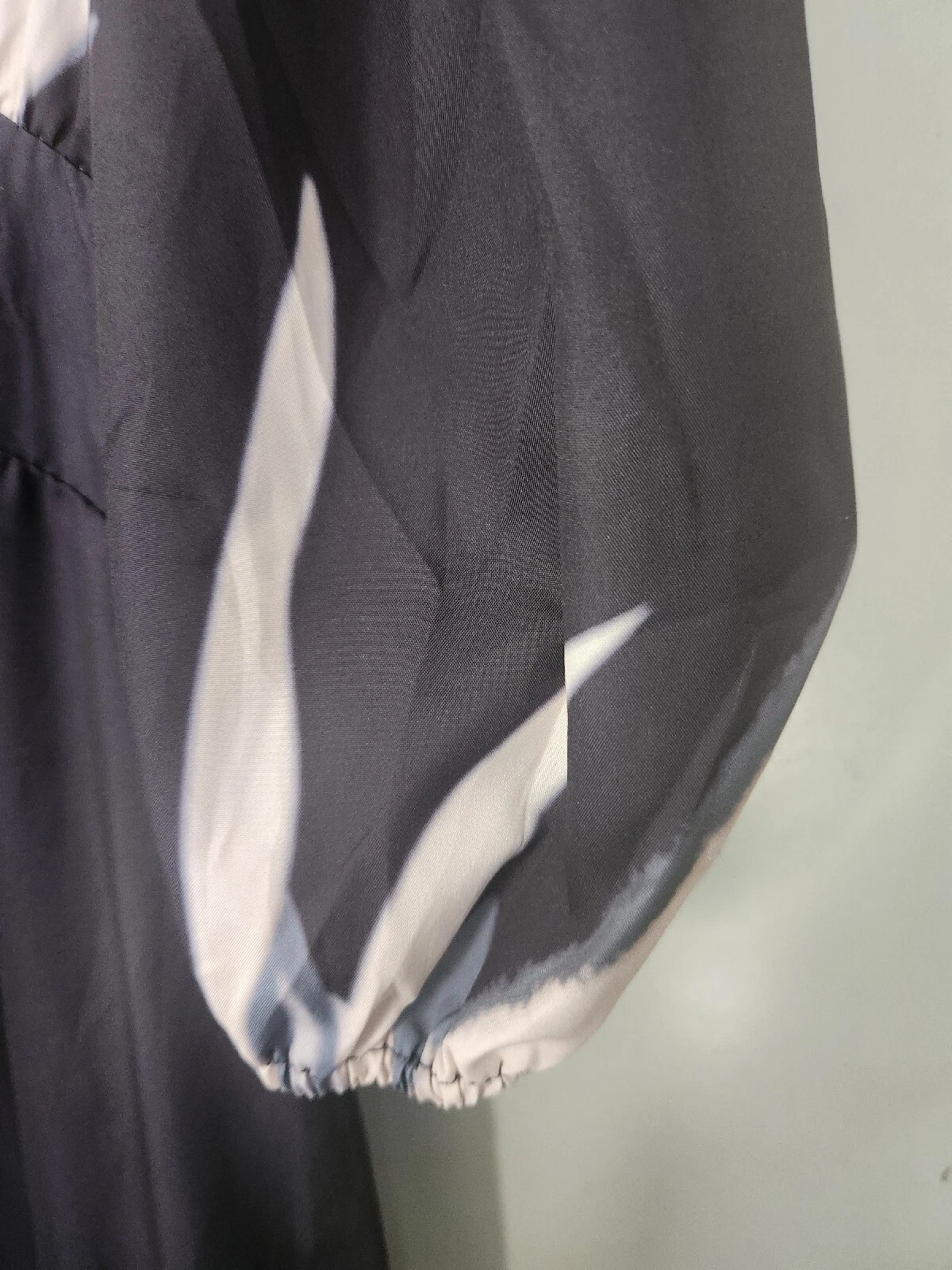 VETEMENTS Chicme abito lungo nero floreale donna vestito lungo grande con bottoni NUOVO