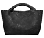 thumbnail 6  - NWT FALOR MADE IN ITALY HAND MADE LEATHER WOVEN LARGE TOTE BAG NERO BLACK