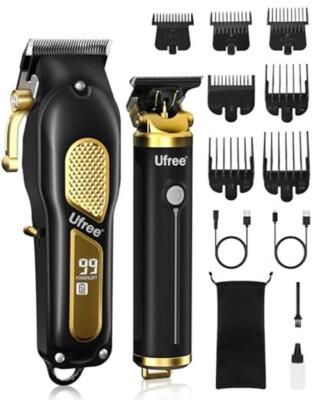 Ufree Hair Clippers for Men, Professional Clippers and Trimmers Set, Cordless 