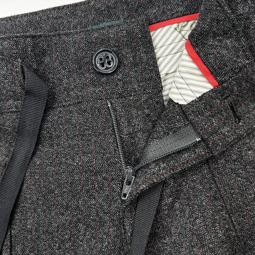 Anthropologie Cartonnier Pants Womens 2 Straight Leg Gray Pleated Office Career - Picture 4 of 10