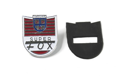 NSU Super Fox Emblem mit Gummiunterlage für die Montage am Lenker