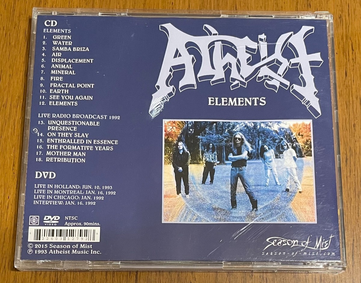 洋楽 ATHEIST Elements CD Atheist Elements CD DVD 2015 Season Of Mist SOM 279 1993 Death
