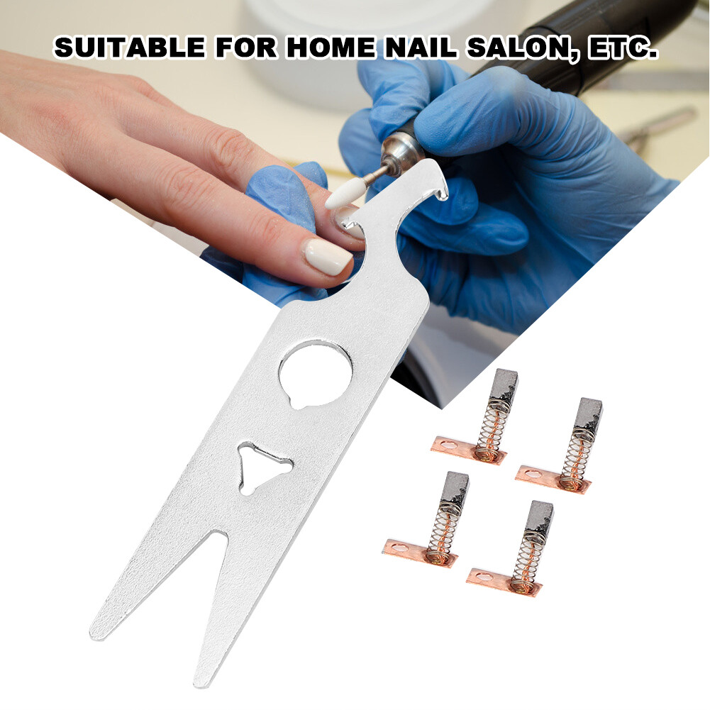 Carbon Brush Wrench Set Nail Drill Handpiece Accessory Replacement Part 2 Pairs
