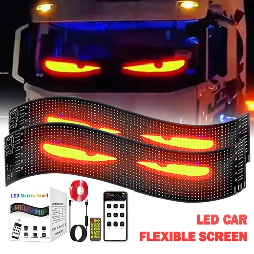 Lampada USB Dinamica Occhi Colorati Soft Screen LED Occhio per Auto Finestra Auto LED - Foto 3 di 20