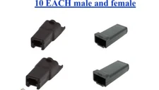 DELPHI PACKARD GM 56 SERIES ONE CONDUCTOR CONNECTOR MALE & FEMALE 10 OF EACH