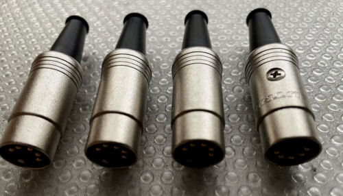 Neutrik (REAN) 5-Pin DIN Plugs for Quad / Naim / Linn HiFi Equipment (4 pieces)