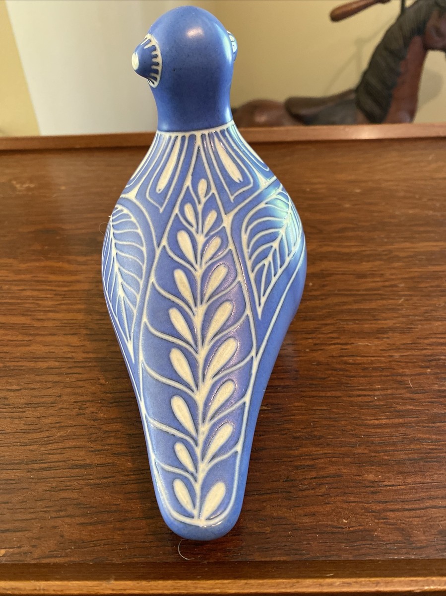 PABLO ZABAL パブロザバル 鳥 孔雀 ピーコック 青釉陶器 ビンテージ PABLO ZABAL パブロザバル 鳥 孔雀 ピーコック 青釉陶器 ビンテージ