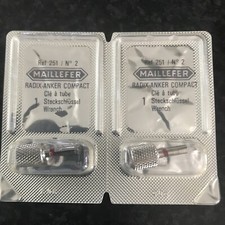 Maillefer Original 2 x Radix Anker Compact Steckschlüssel NEU 251 Grösse 2 Rot