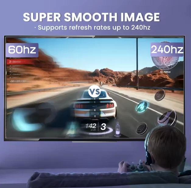 Display Port to Display Port Cable 1.4 DP to DP 8K 60Hz 4K 120Hz HS Video Audio - Image 4 of 4