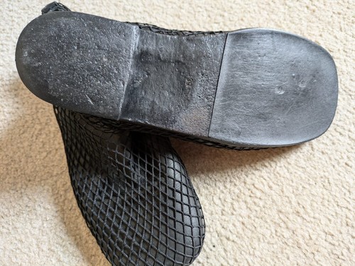 Süsse Schuhe Rundholz, Leder mit Netzüberzug, schwarz, Gr. 39 - Bild 3 von 4