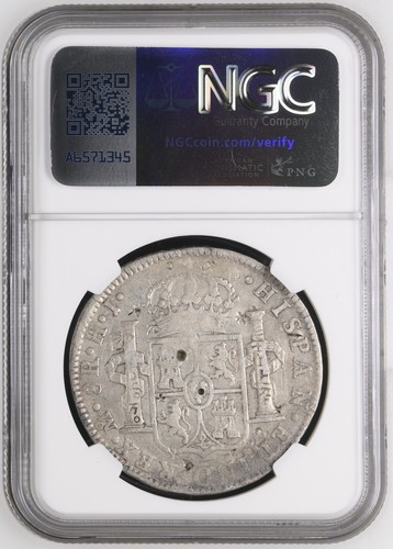 🔥 1809-MO HJ MEXICO 8 Reales (Ferdinand VII, Spain) NGC VG DETAILS CHOPMARKED - Picture 2 of 10