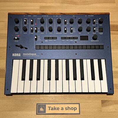 Korg Monologue 25-Key Monophonic Analog Synthesizer Blue W/O adapter,BOX from JP
