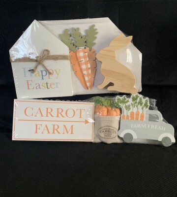 Target Easter Tiered Tray Wood Signs Carrot Farm Prop Bullseye Playground 