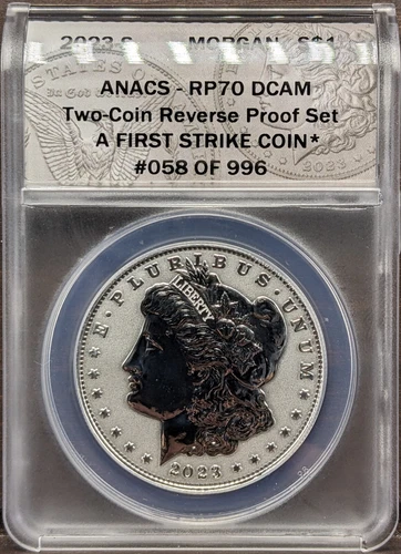 2023-S $1 Morgan Silver Dollar Reverse Proof ANACS RP70 DCAM First Strike Coin