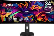 MSI MAG 341CQP QD-OLED X28 34" Class UW-QHD Curved Screen Gaming OLED Monitor -