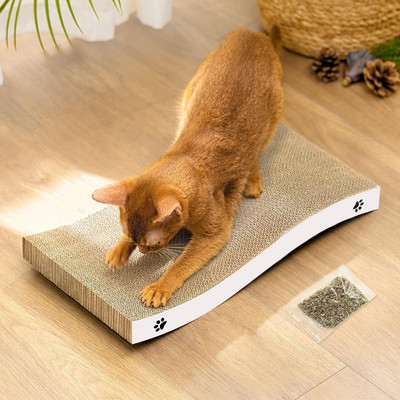 Cat Scratcher, Durable Scratch Pad, Corrugated Cardboard Scratching Board for...