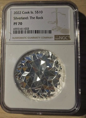 Cook Islands - 2022 $10 Silverland: The Rock NGC PF70 Silver Coin