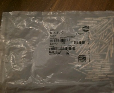 HARTING Kontaktstifte R15-BU-C 09150006202  1 mm  100 Stück NEU